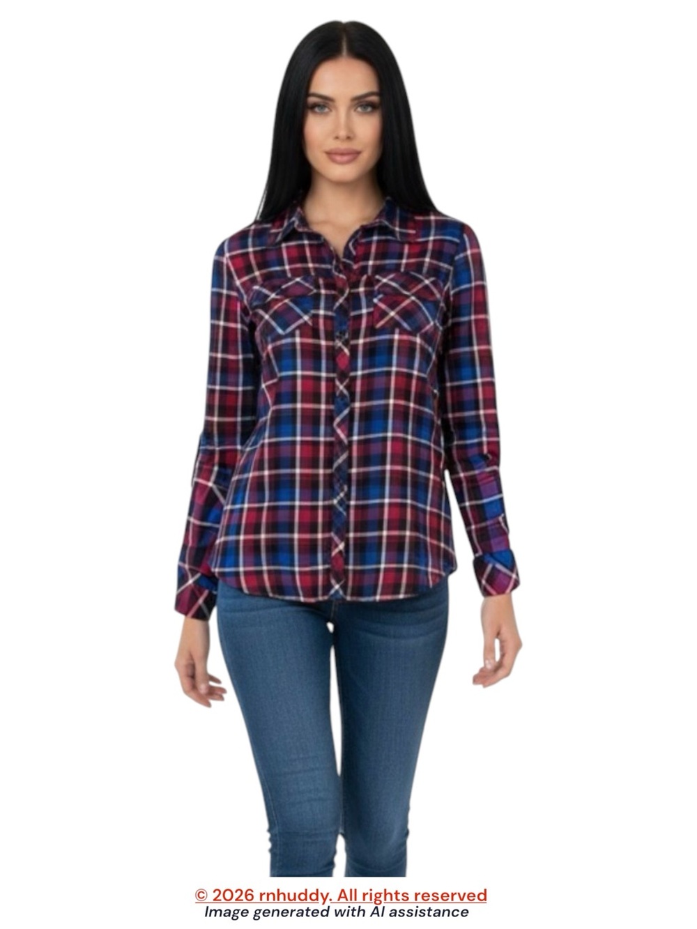 Metal Mulisha M plaid button up shirt